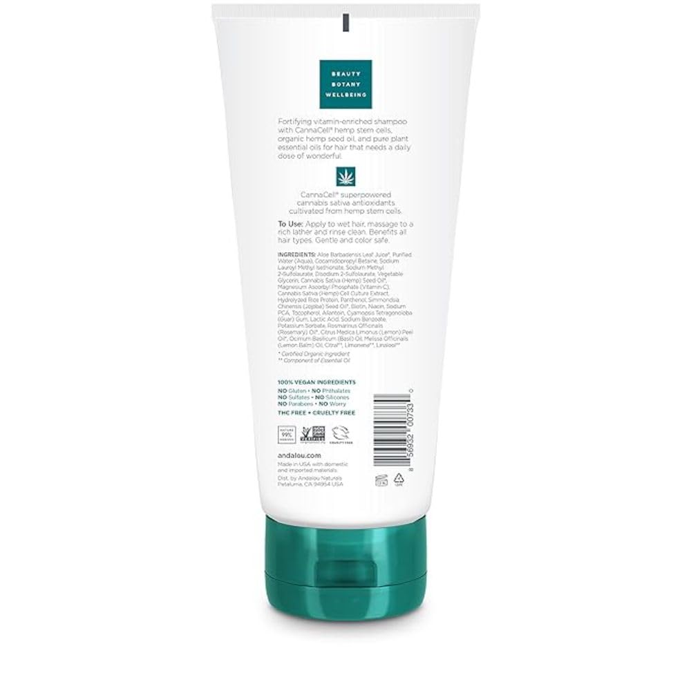 Andalou Naturals CannaCell Vitamin Shampoo, Daily Dose, 8.5 Ounce
