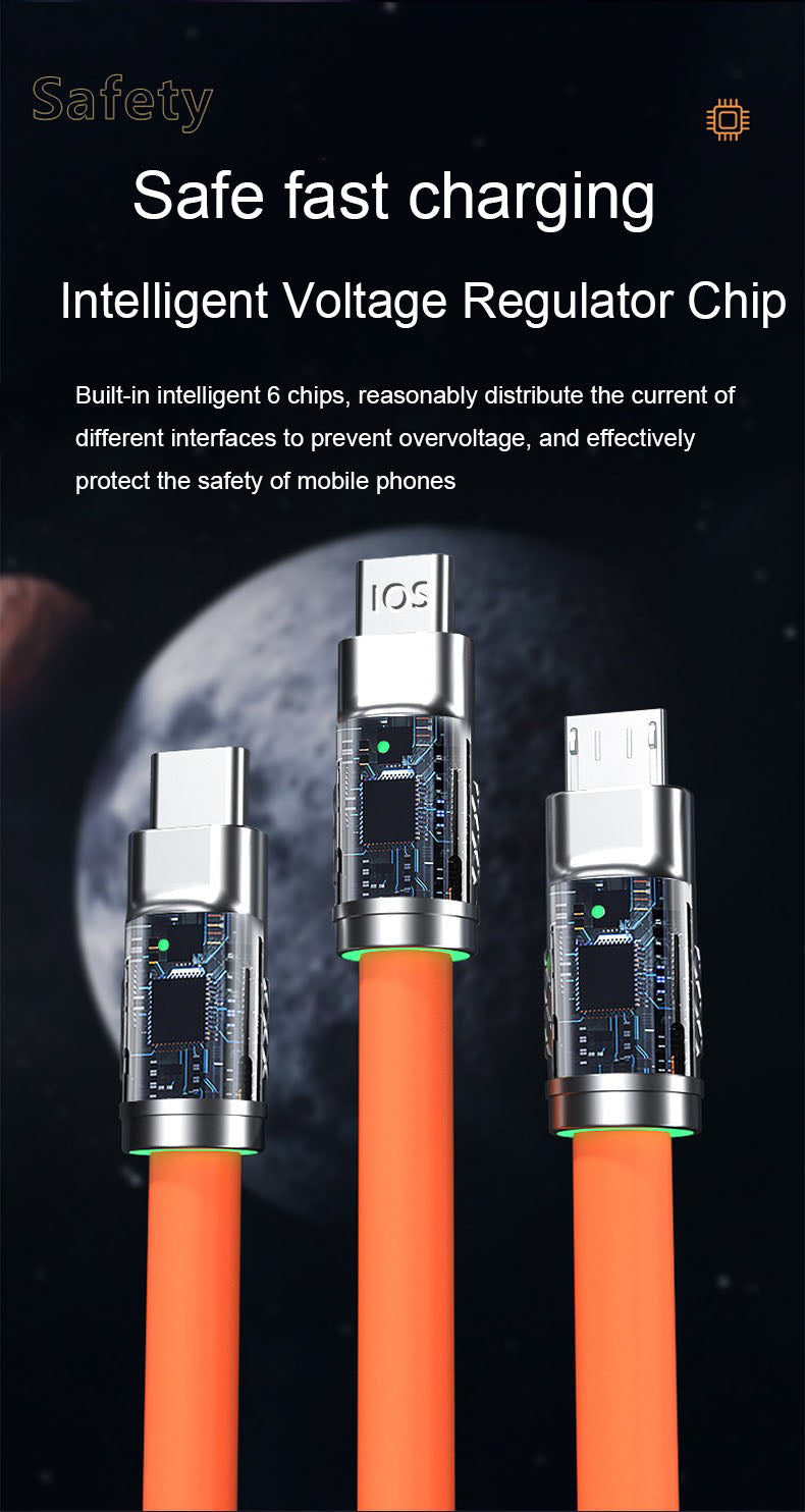 Fairteks v2 (2 pack) 3 in 1 Multi charging cable Cell Phone Charger Type C Micro B Iphone compatible usb  Fast charge Universal 3.0
