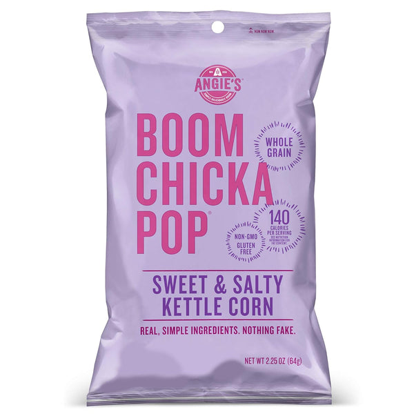 Angie's BOOMCHICKAPOP Sweet & Salty Kettle Corn Popcorn, 2.25 Ounce (Pack of 12)