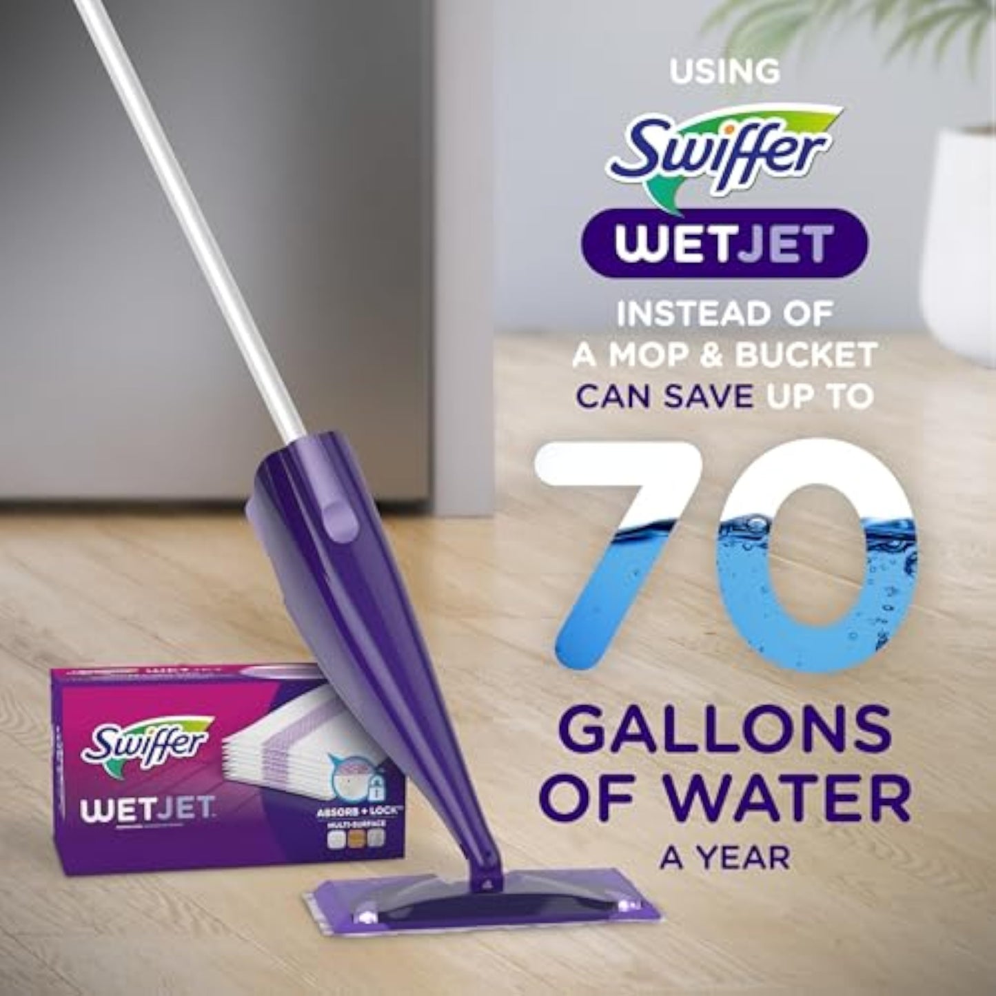 Swiffer Wetjet, All Purpose Multi Surface Floor Cleaner, 24 Count