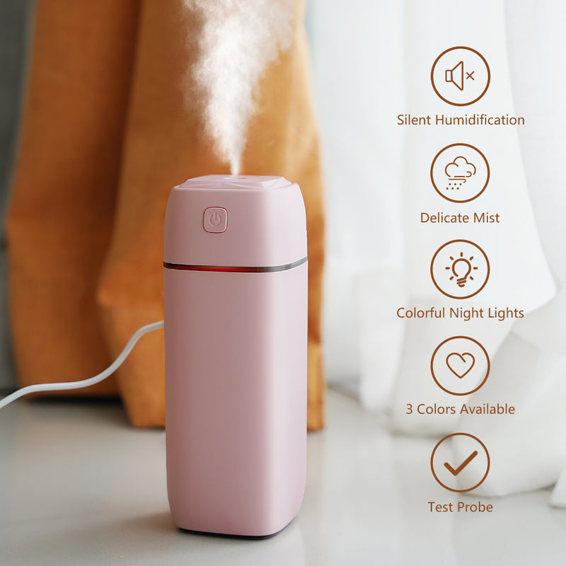 Mini Humidifier Small Humidifier for bedroom w/ Night light and fan for baby and adults