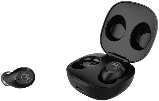 Motorola True Wireless Headphones Moto Buds Charge Bluetooth Earbuds, Black