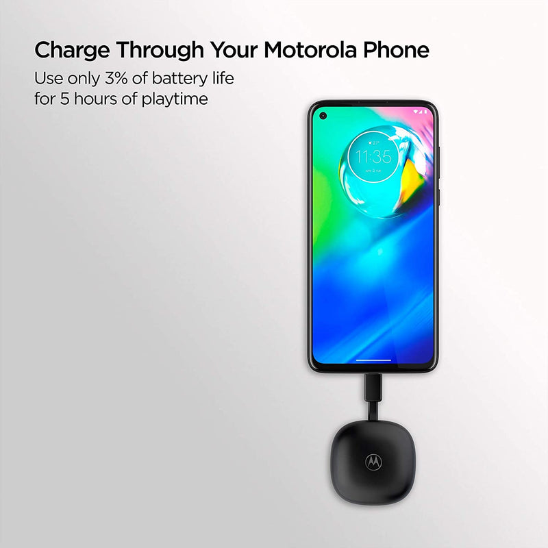 Motorola True Wireless Headphones Moto Buds Charge Bluetooth Earbuds, Black